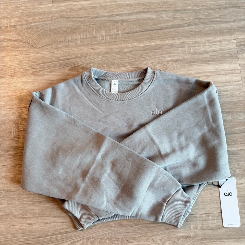 Alo Accolade Lunar Gray Crewneck Sweatshirt
